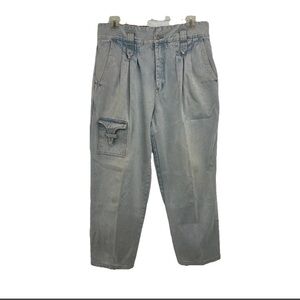 Vintage Corniche High Waisted Jeans Women’s 38 Flap Pocket Pleated Front Retro